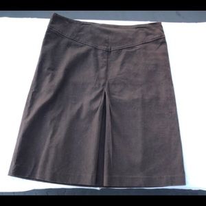 Brown stretch-cotton box pleat Gap skirt